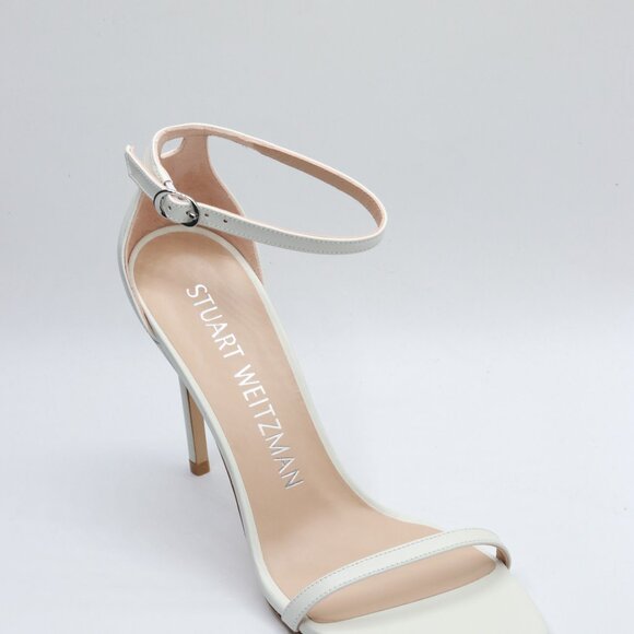 Stuart Weitzman Womens Nudistcurve 100 Sandal White 9 B - Picture 3 of 5